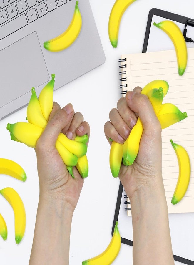 Lohoee 20 Pcs Banana Stress Toys Stretchy Banana Fidget Toys Bulk Mini PU Squeeze Toys for Kids Adults Stress Relief Party Favors Bag Fillers or Xmas Gift - Image 4